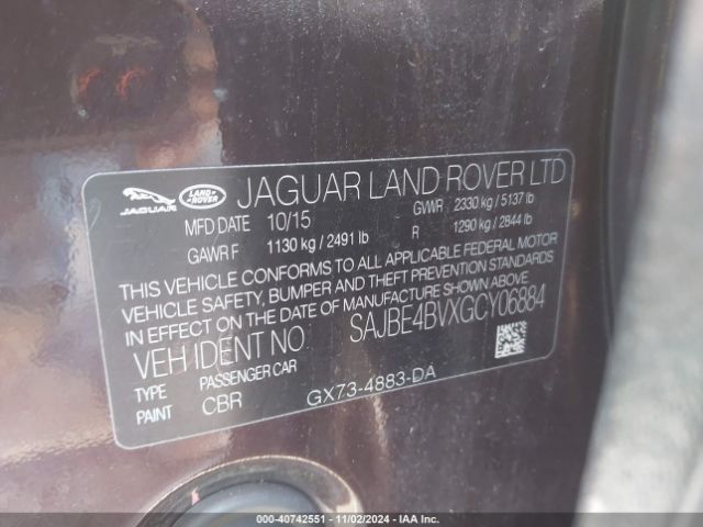 SAJBE4BVXGCY06884 Jaguar Xf 35t Prestige