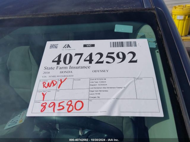 5FNRL5H32GB163030 Honda ODYSSEY SE