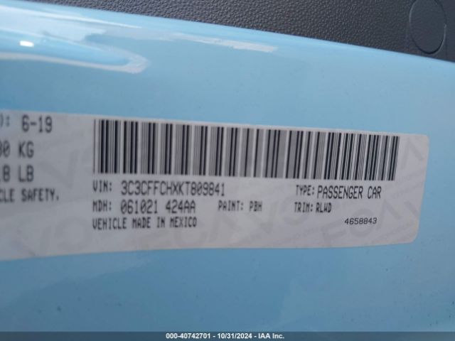 2019 FIAT 500 3C3CFFCHXKT809841 Photo 8
