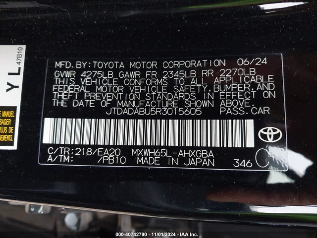 Toyota Prius Xle Awd-e 2024 JTDADABU5R3015605 Image 9