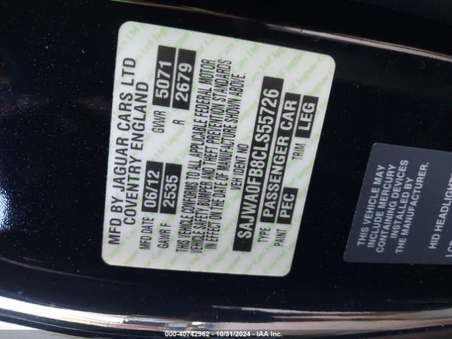 2012 JAGUAR XF SAJWA0FB8CLS55726 Photo 8