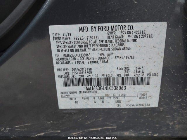 Ford Ecosport Se 2020 MAJ6S3GL4LC338063 Image 9