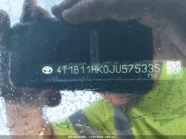 4T1B11HK0JU575335 Toyota CAMRY LE
