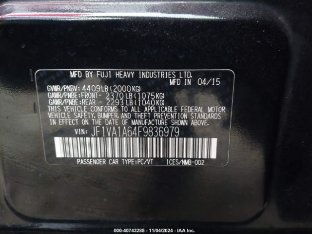 JF1VA1A64F9836979 Subaru WRX