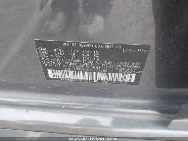 4S3GTAM62L3726603 Subaru Impreza Sport 5-door