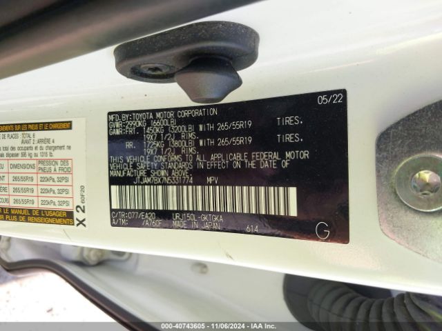 JTJAM7BX7N5331774 Lexus 460 Premium