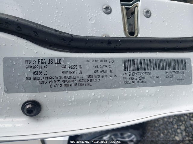 2C3CCAAGXJH264334 Chrysler 300 Touring