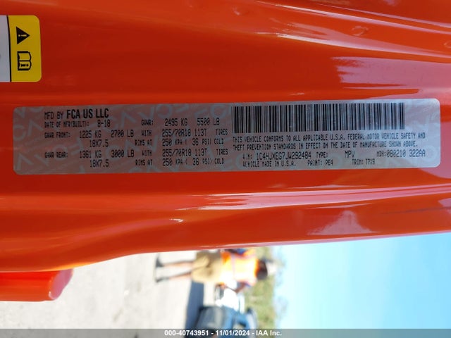 1C4HJXEG7JW292484 Jeep Wrangler Unlimited Sahara 4x4