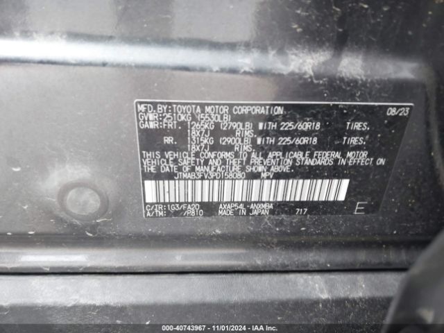 JTMAB3FV3PD158080 Toyota Rav4 Prime Se
