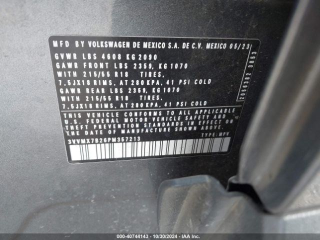 3VVMX7B26PM357213 Volkswagen Taos 1.5t S