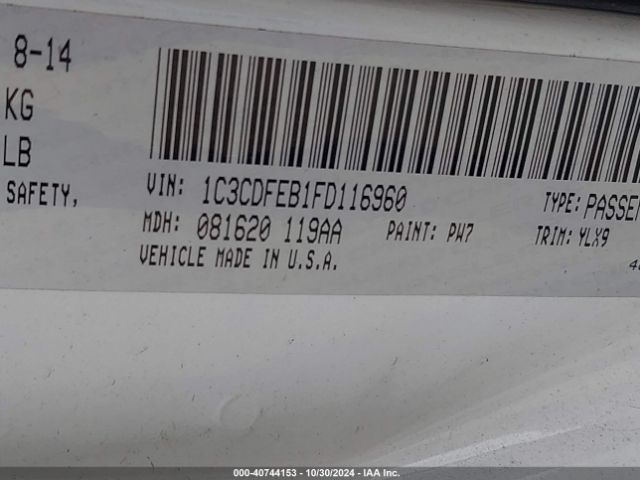 1C3CDFEB1FD116960 Dodge DART GT