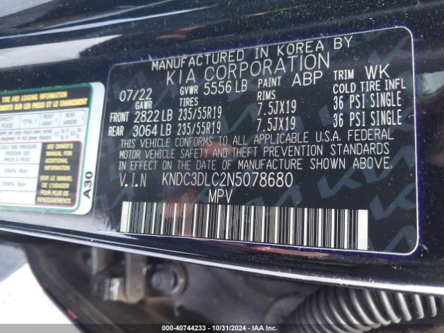 KNDC3DLC2N5078680 KIA Ev6 Wind