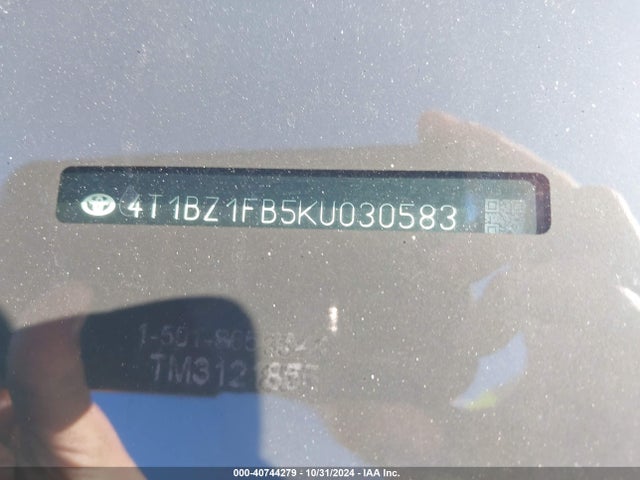 4T1BZ1FB5KU030583 Toyota Avalon Touring
