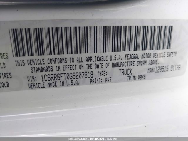 1C6RR6FT0GS207818 RAM 1500 Tradesman