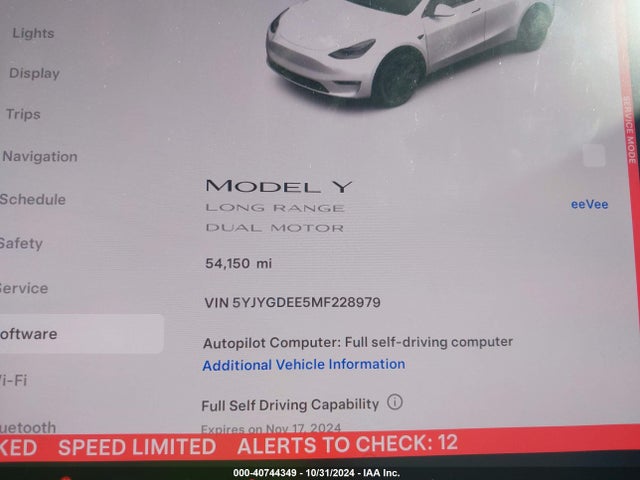 2021 TESLA MODEL Y 5YJYGDEE5MF228979 Photo 6