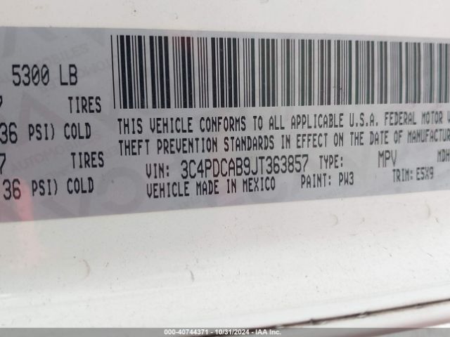 2018 DODGE JOURNEY 3C4PDCAB9JT363857 Photo 8