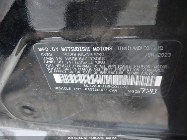 ML32AUHJ1RH001122 Mitsubishi MIRAGE LE