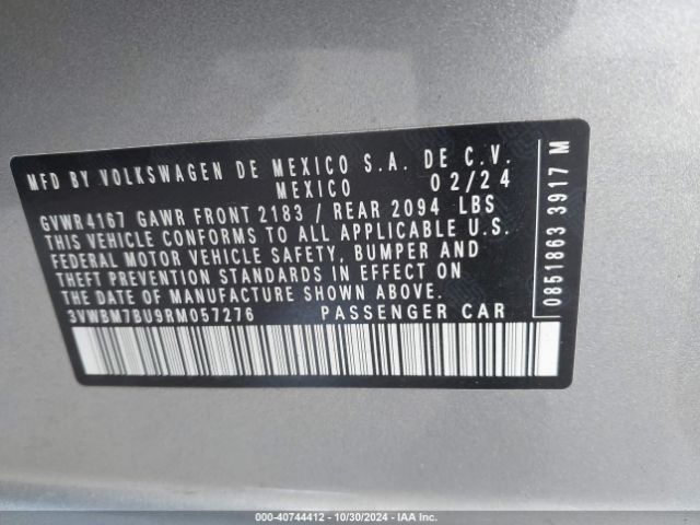 3VWBM7BU9RM057276 Volkswagen Jetta 1.5t Sport