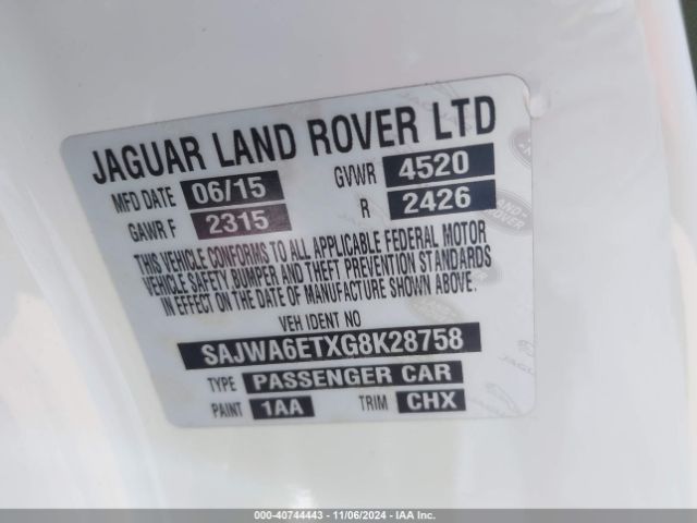 SAJWA6ETXG8K28758 Jaguar F-Type