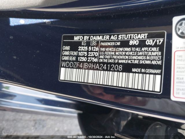 WDDZF4JB9HA241208 Mercedes-Benz E 300