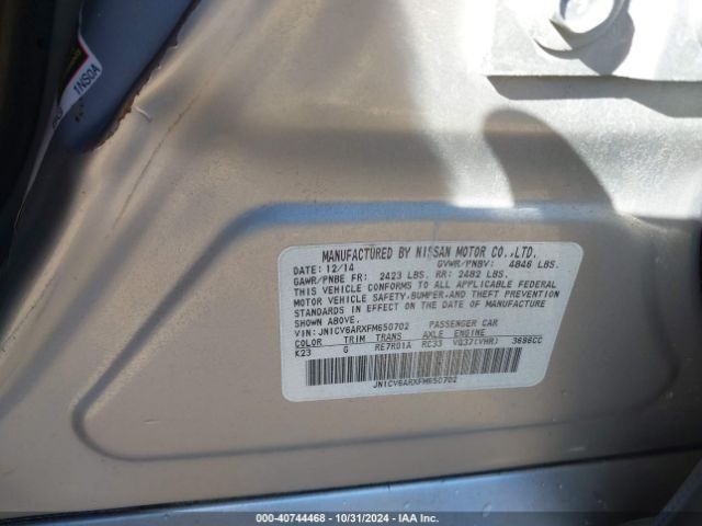 JN1CV6ARXFM650702 Infiniti Q40