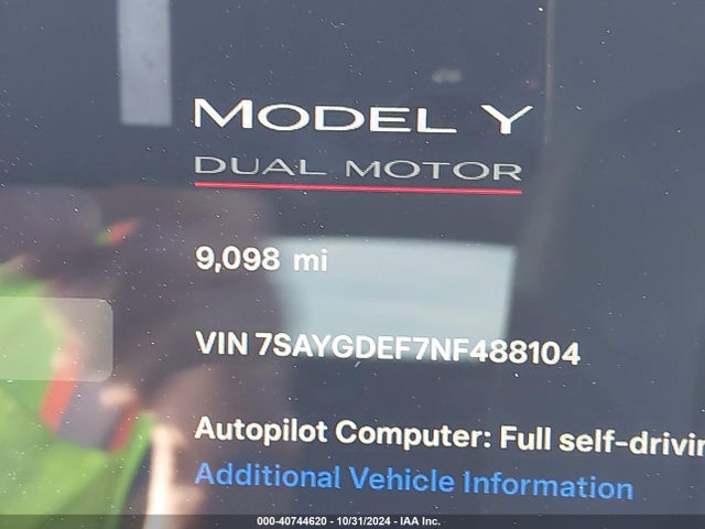 2022 TESLA MODEL Y 7SAYGDEF7NF488104 Photo 6