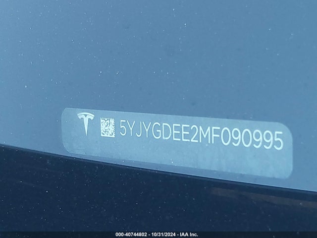 5YJYGDEE2MF090995 Tesla Model Y