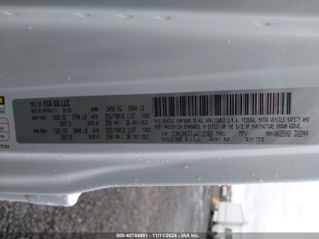 1C4HJXEG3JW212162 Jeep Wrangler Unlimited Sahara 4x4