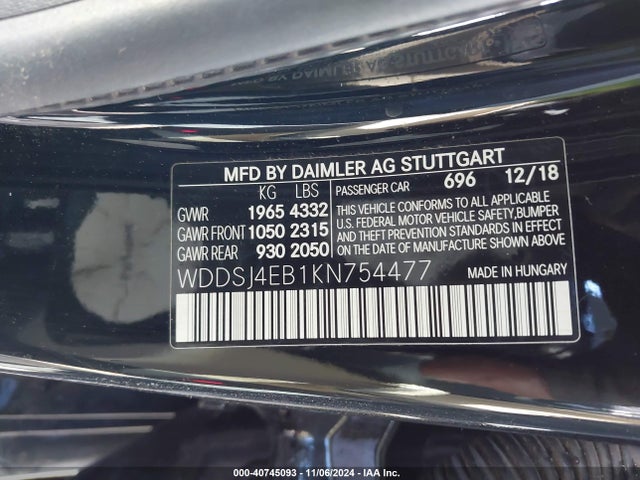 Mercedes-Benz CLA 250 2019 WDDSJ4EB1KN754477 Image 9
