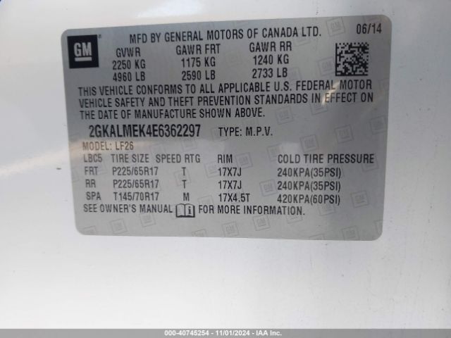 2GKALMEK4E6362297 GMC Terrain Sle-1