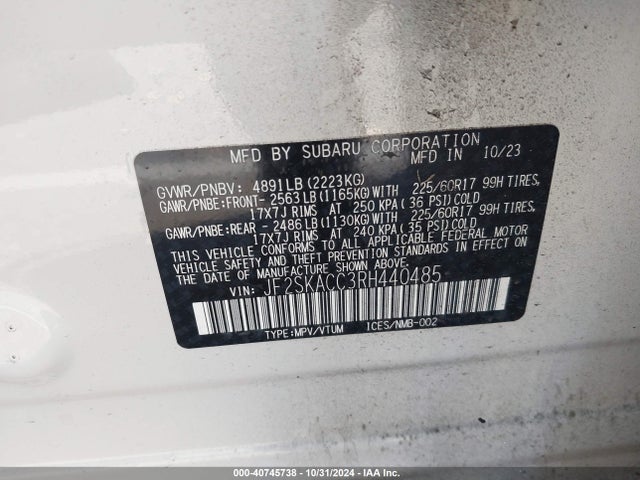 Subaru Forester Premium 2024 JF2SKACC3RH440485 Image 9
