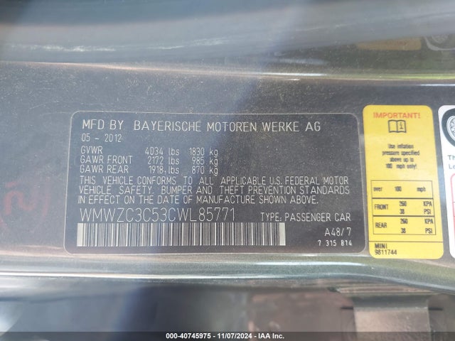 2012 MINI COOPER COUNTRYMAN WMWZC3C53CWL85771 Photo 8