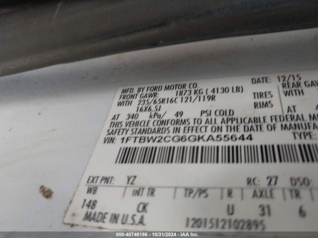 1FTBW2CG6GKA55644 Ford Transit-350
