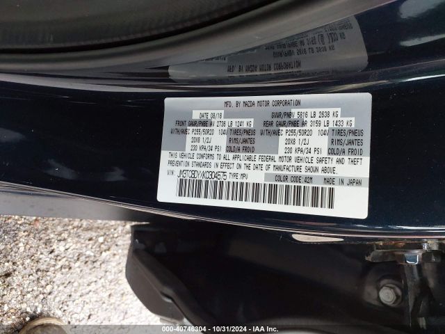 JM3TCBDYXK0304575 Mazda Cx-9 Grand Touring