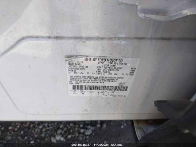 2LMTJ6LR3GBL67894 Lincoln Mkx Reserve