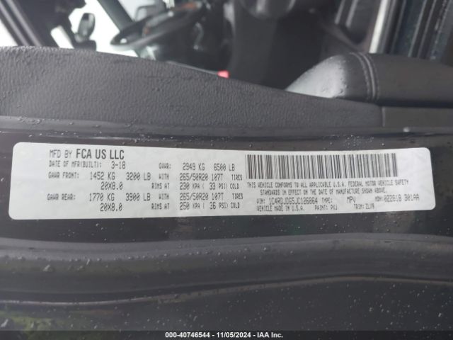 1C4RDJDG5JC126864 Dodge Durango Gt Awd