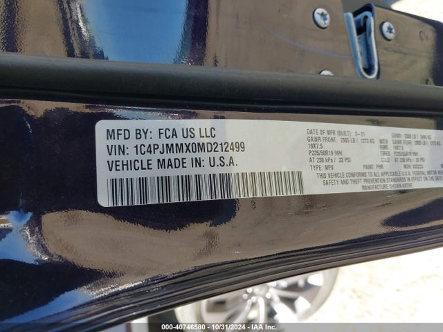 Jeep Cherokee 80th Anniversary 4x4 2021 1C4PJMMX0MD212499 Image 9