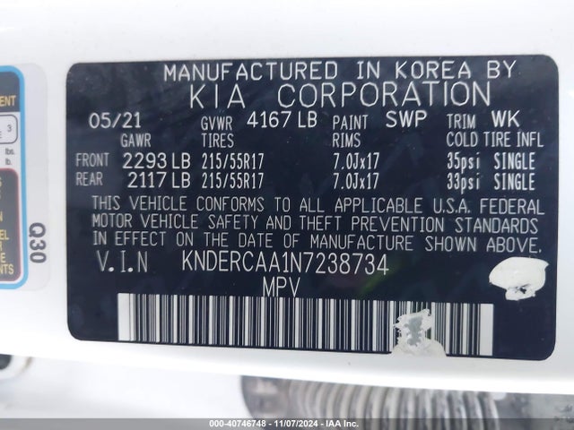 KIA SELTOS EX 2022 KNDERCAA1N7238734 Image 9
