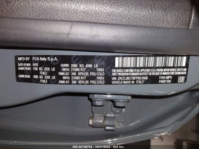 ZACCJBCT8FPB31806 Jeep Renegade Trailhawk