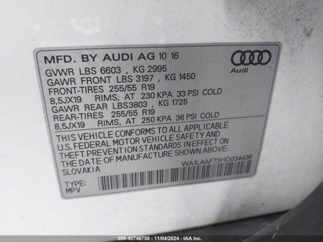 2017 AUDI Q7 WA1LAAF73HD034436 Photo 8