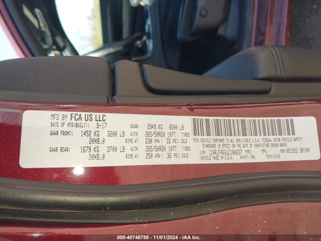 1C4RJFAG3JC180237 Jeep Grand Cherokee Altitude 4x4