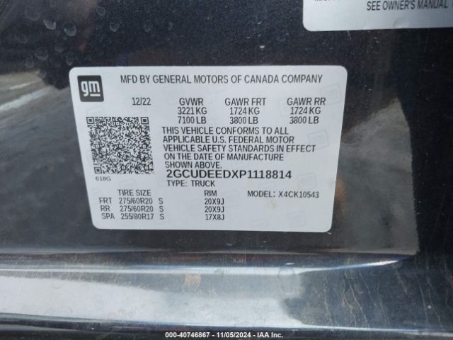 2GCUDEEDXP1118814 Chevrolet Silverado 1500 4wd  Short Bed Rst