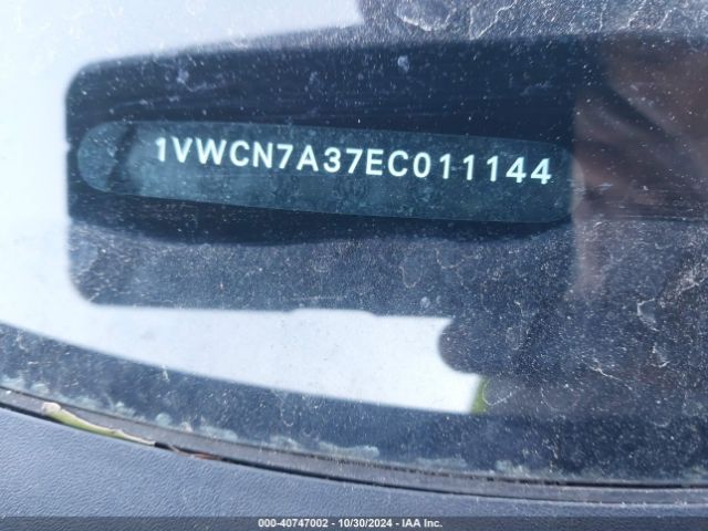 1VWCN7A37EC011144 Volkswagen Passat 2.0l Tdi Sel Premium