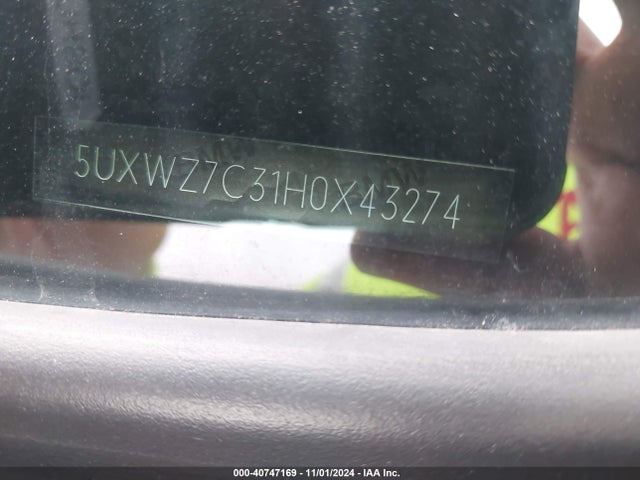 5UXWZ7C31H0X43274 BMW X3 Sdrive28i