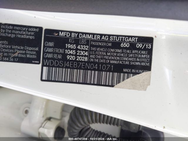 WDDSJ4EB7EN041071 Mercedes-Benz CLA 250