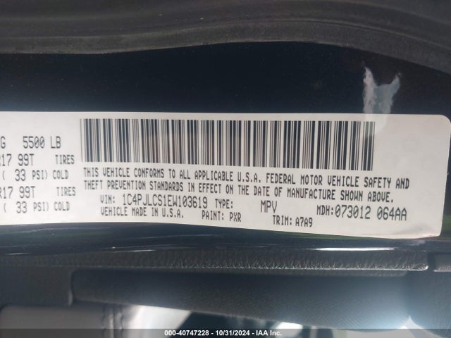 Jeep Cherokee Latitude 2014 1C4PJLCS1EW103619 Image 9