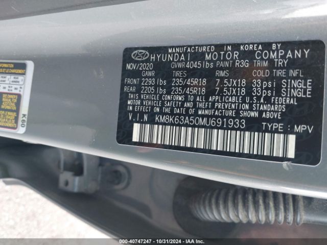KM8K63A50MU691933 Hyundai Kona Night