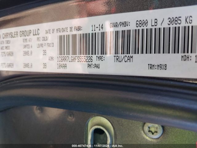 1C6RR7LG0FS555226 RAM 1500 Slt