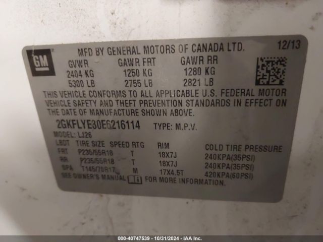 2GKFLYE30E6216114 GMC Terrain Slt-2