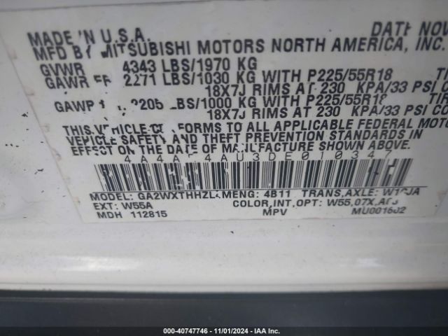 2013 MITSUBISHI OUTLANDER SPORT 4A4AR4AU3DE010347 Photo 8